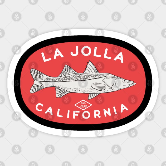 La Jolla San Diego California Sticker by Eureka Shirts